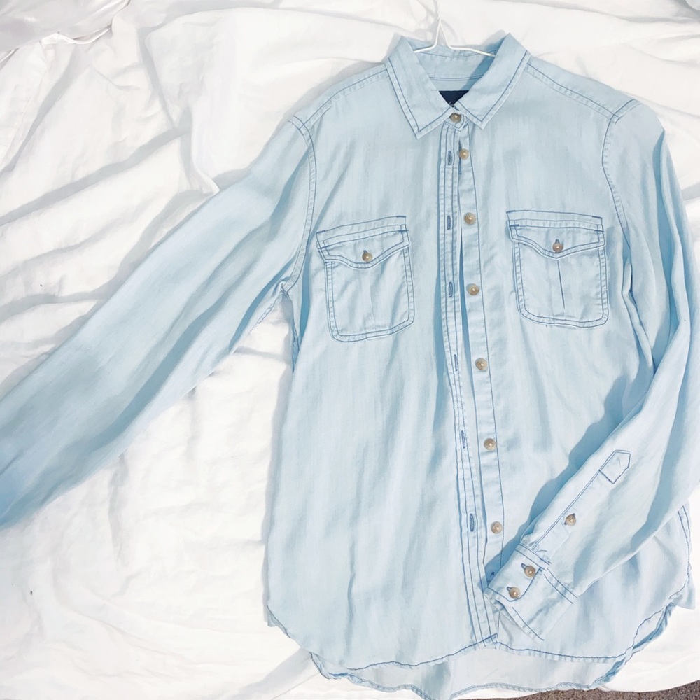 Denim Button-Down Shirt